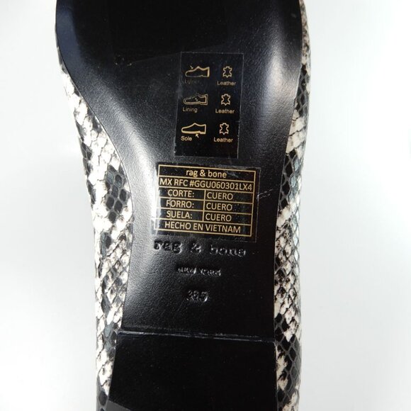 Rag & Bone Sophia Ballet Flats Size 6.5 Snake Embossed Leather NEW $378 - Picture 14 of 16